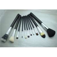 12PCS Gold and Silver Tube Animal Hair Lipstick Makeup Brush Set