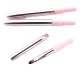 Pink color portable eyeliner brush and portable lip brush